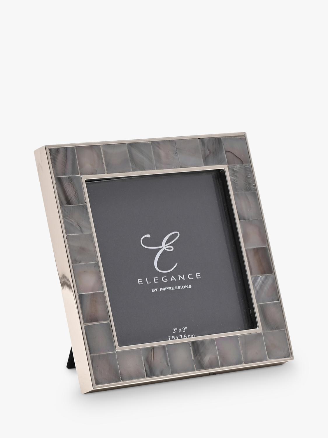 Impressions mother of pearl photo frame grey 10x10cm - British product