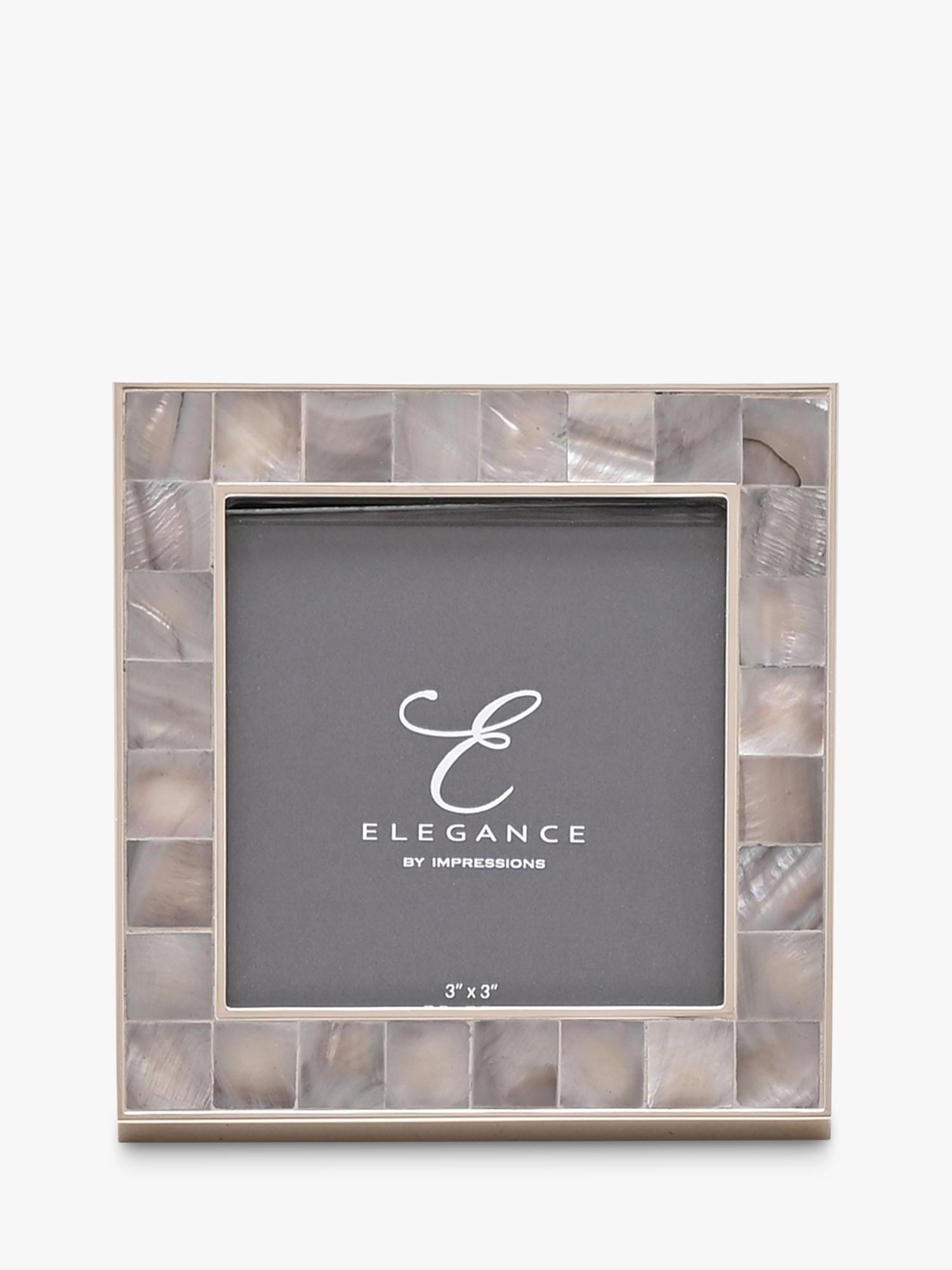 Impressions mother of pearl photo frame grey 10x10cm - British product