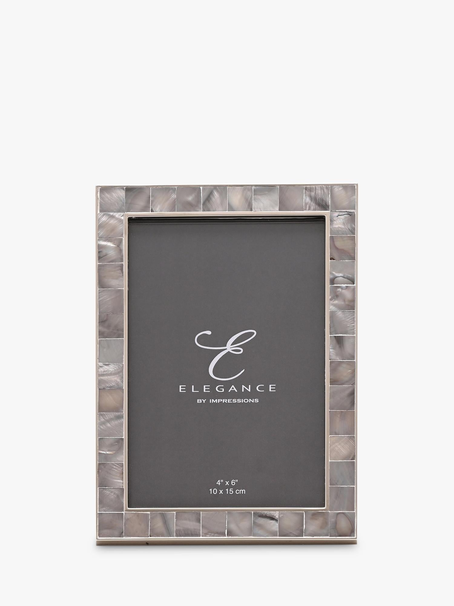 Impressions mother of pearl photo frame grey 10x10cm - British product