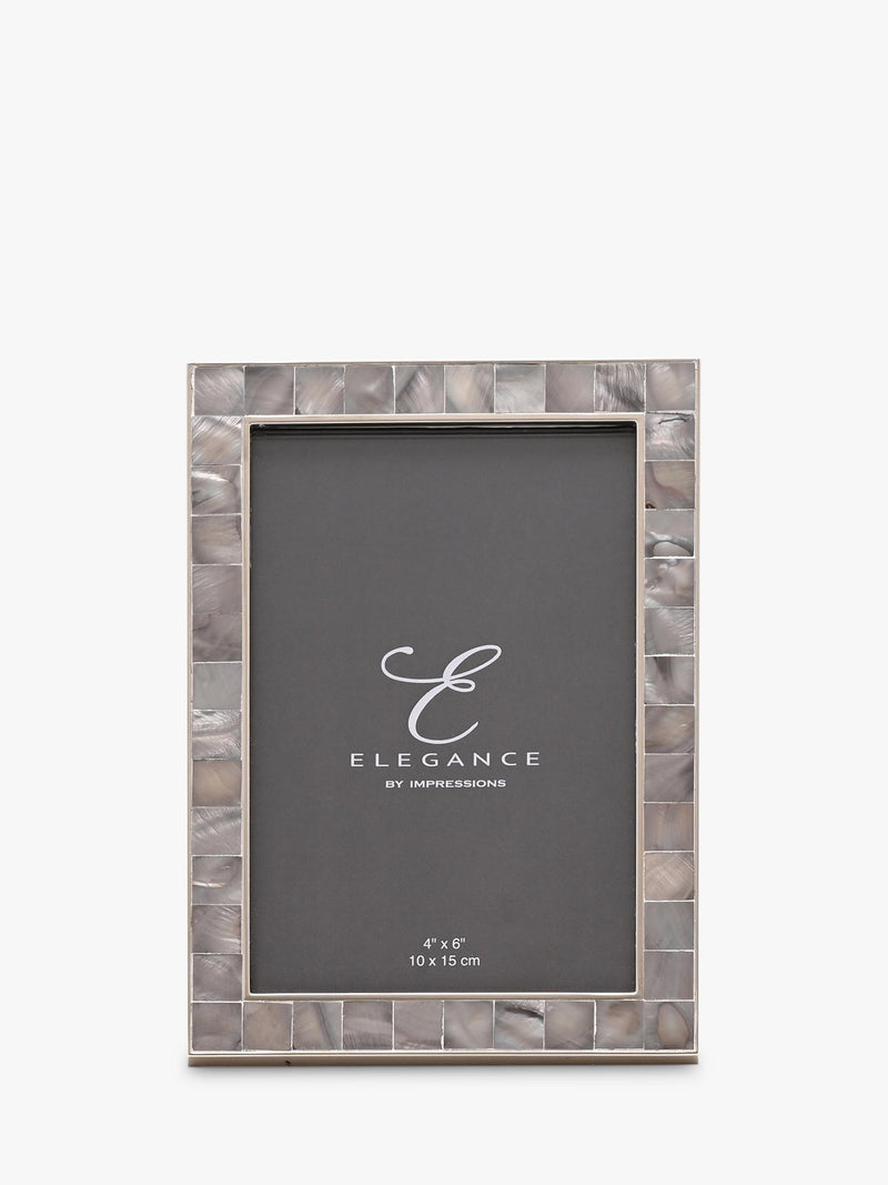 Impressions mother of pearl photo frame grey 10x10cm - British product