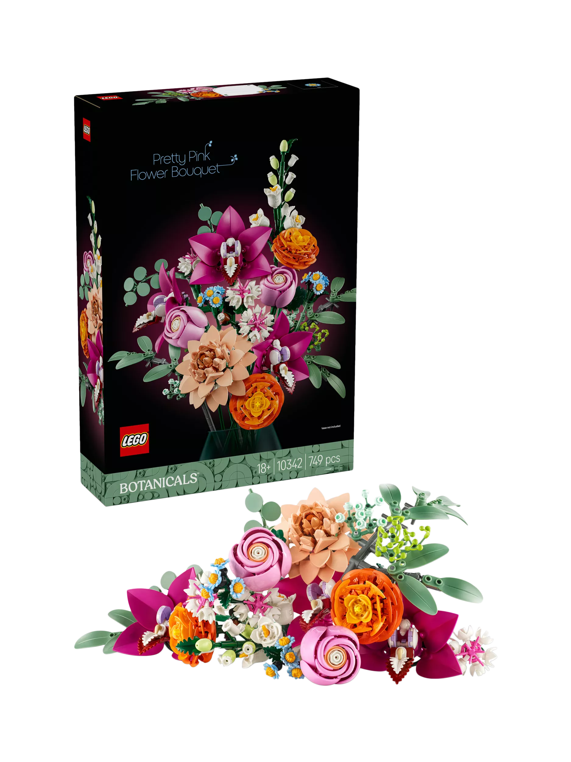 LEGO Pretty Pink Flower Bouquet building set, imported from the UK