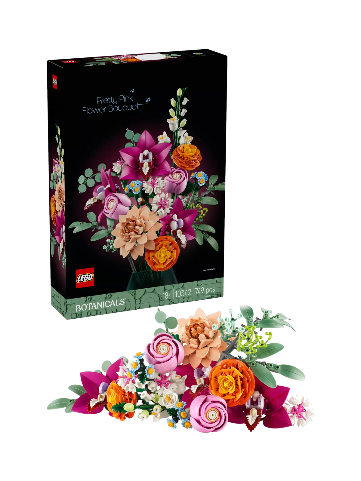LEGO Pretty Pink Flower Bouquet building set, imported from the UK