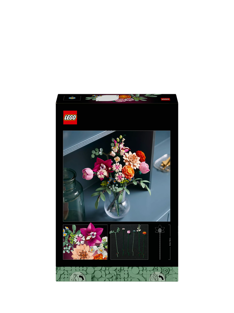 LEGO Botanicals Pretty Pink Flower Bouquet 749 pieces - British product