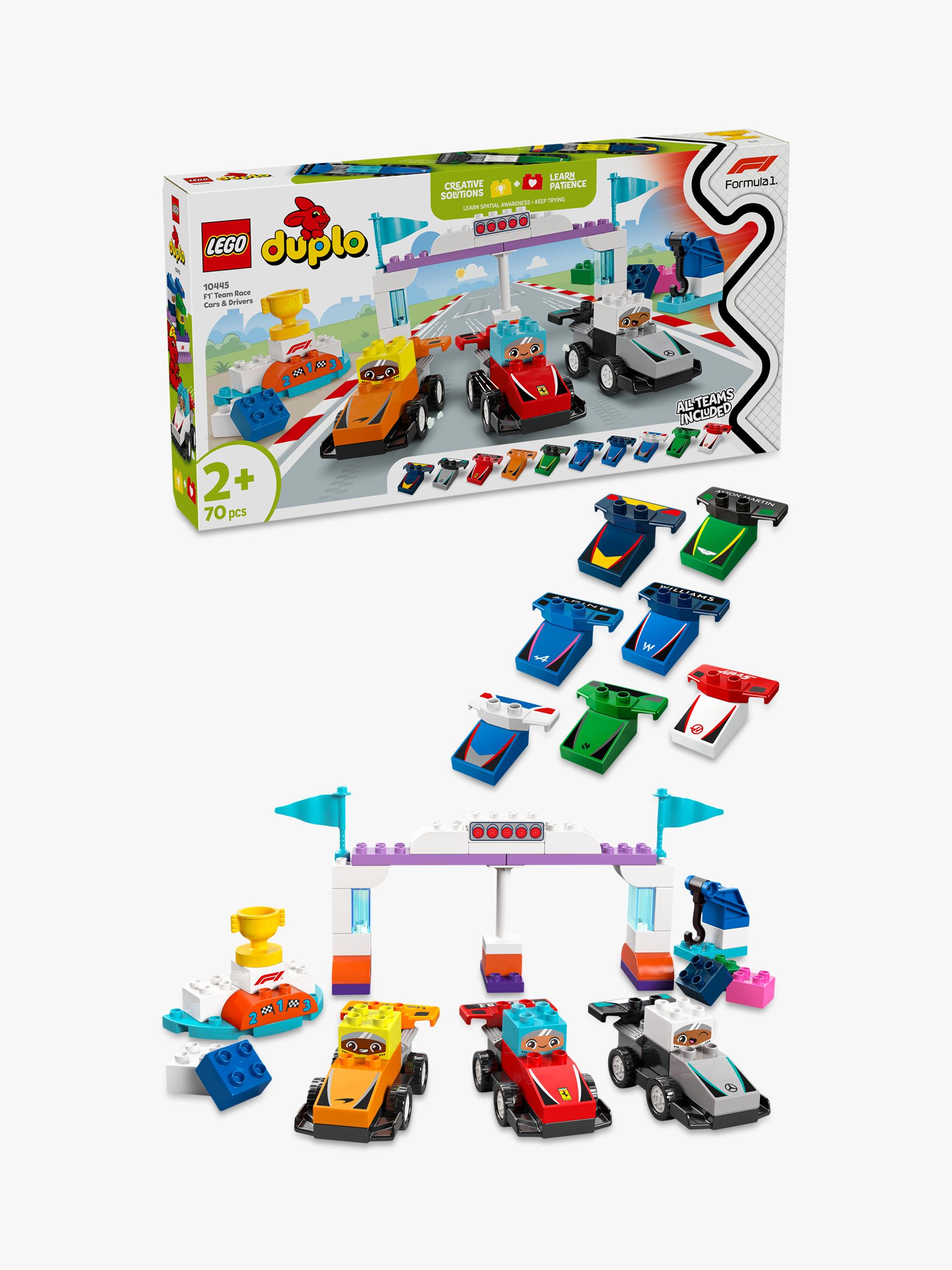 Lego DUPLO F1 Team Race Cars & Drivers toy set, UK version