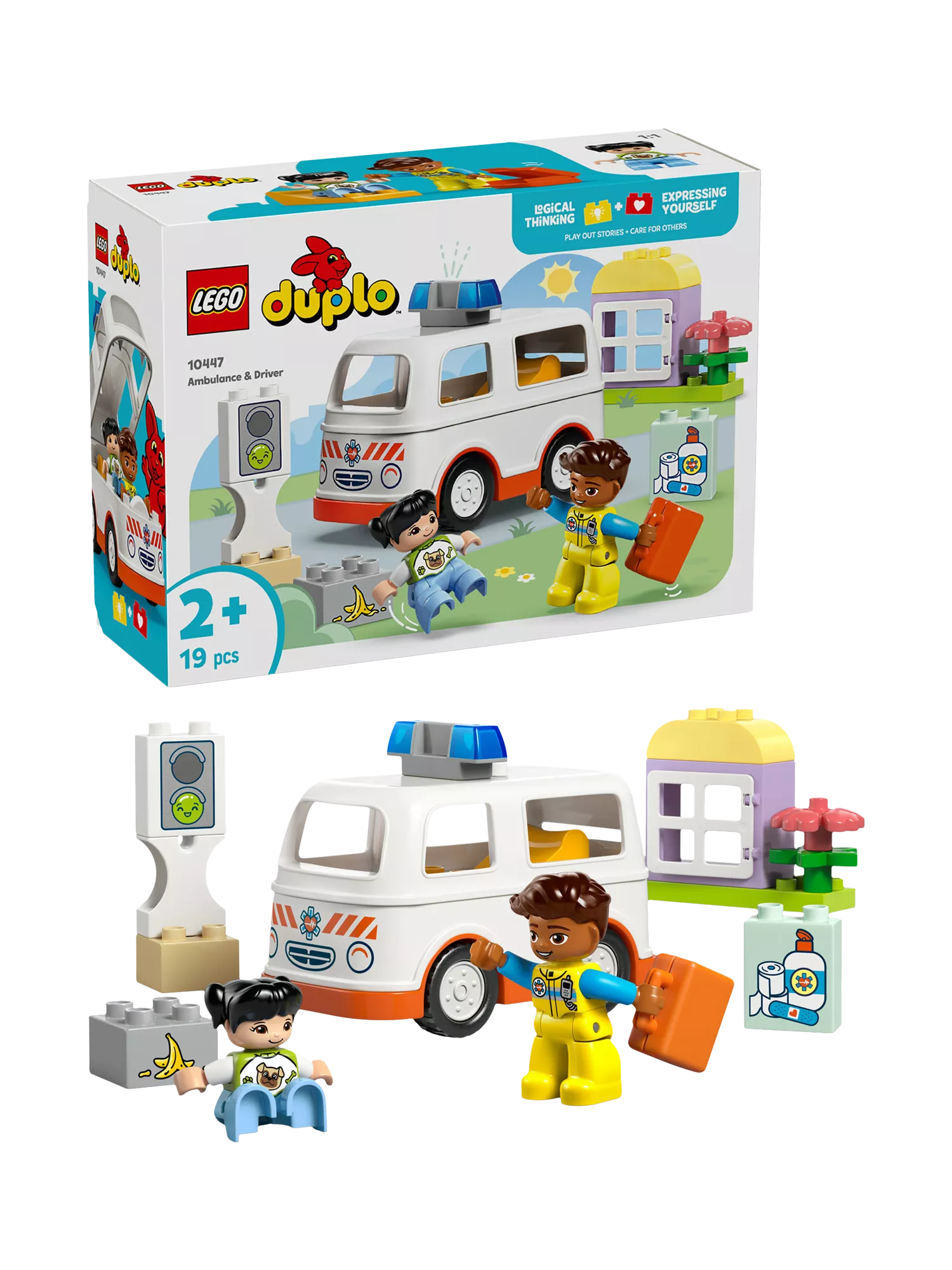 LEGO DUPLO Ambulance & Driver, Toddler Learning Toys 10447