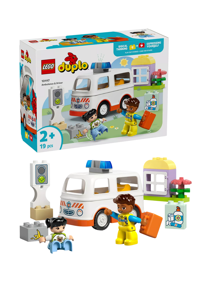 LEGO DUPLO Ambulance & Driver, Toddler Learning Toys 10447