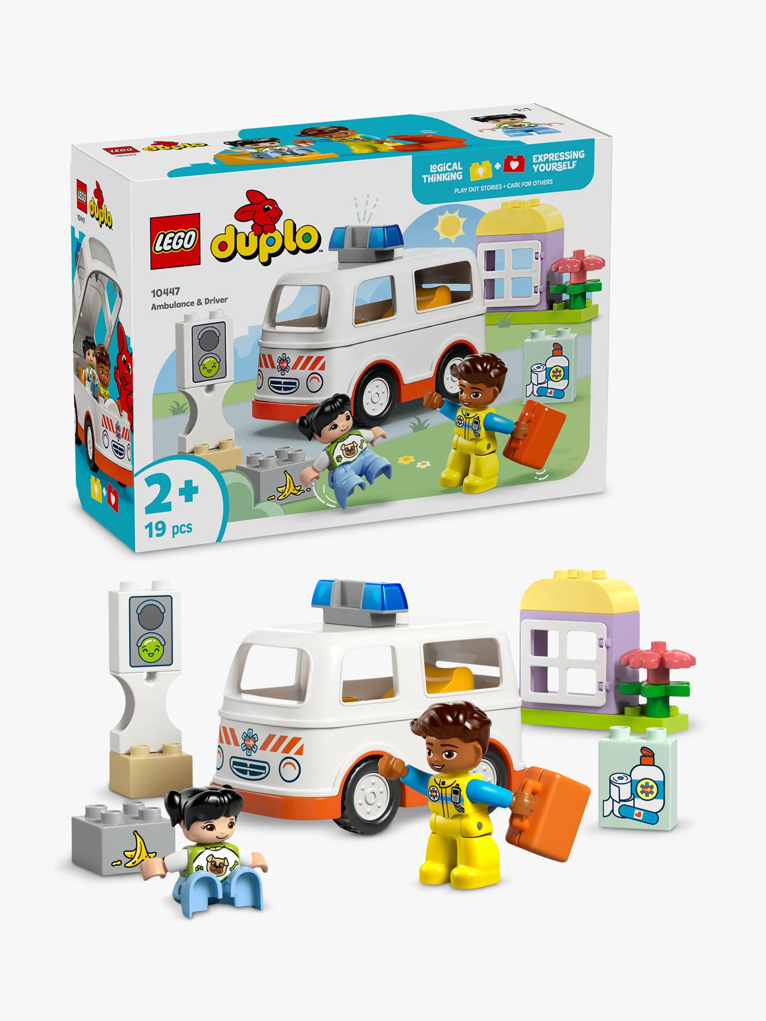 LEGO DUPLO Ambulance & Driver, Toddler Learning Toys 10447