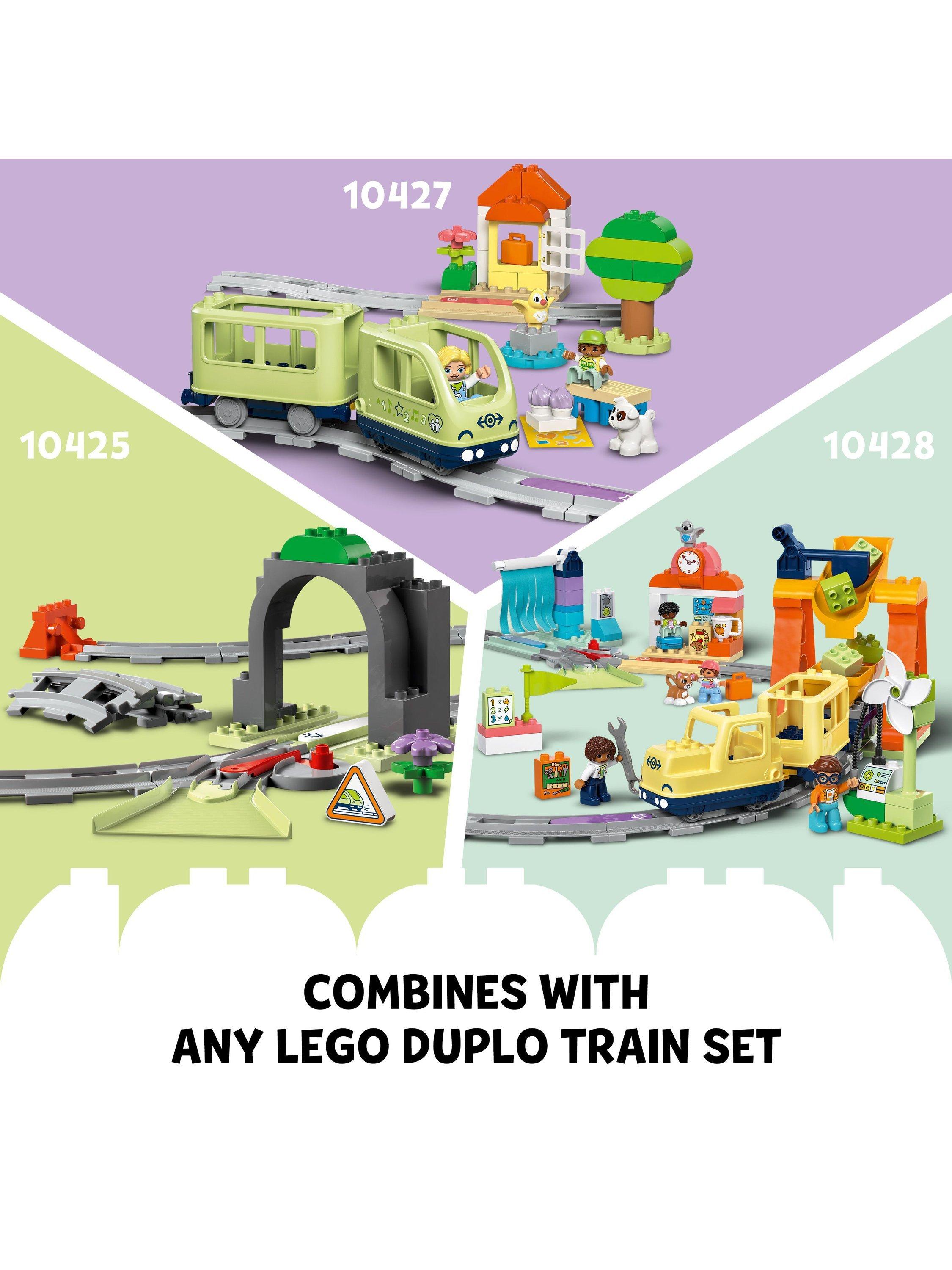 LEGO train bridge and tracks expansion toy for toddlers aged 2+, UK version
