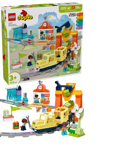 مجموعة قطار مجتمعي تفاعلي كبير LEGO DUPLO للأطفال الصغار