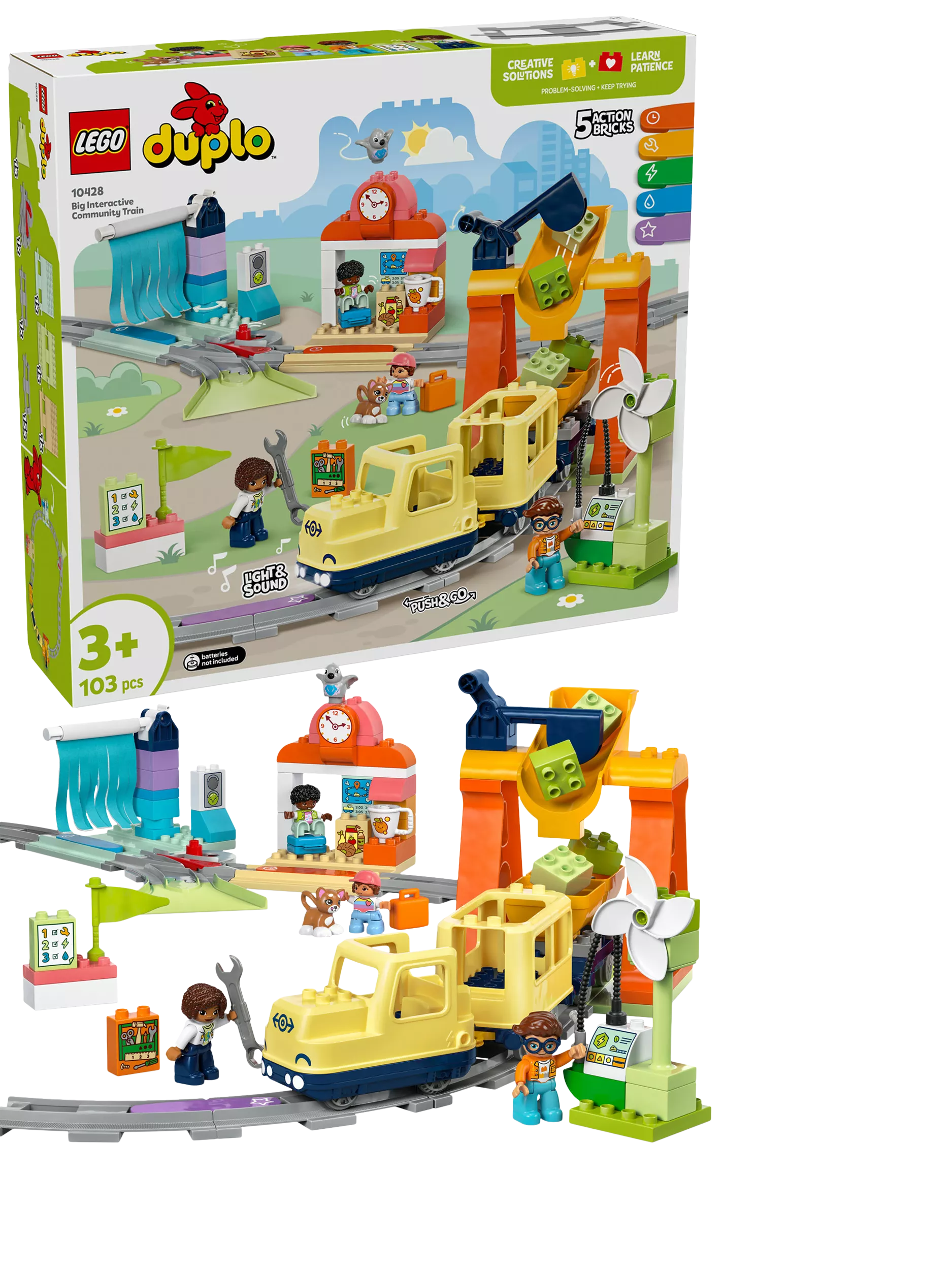 LEGO DUPLO Big Interactive Community toy train set, UK version