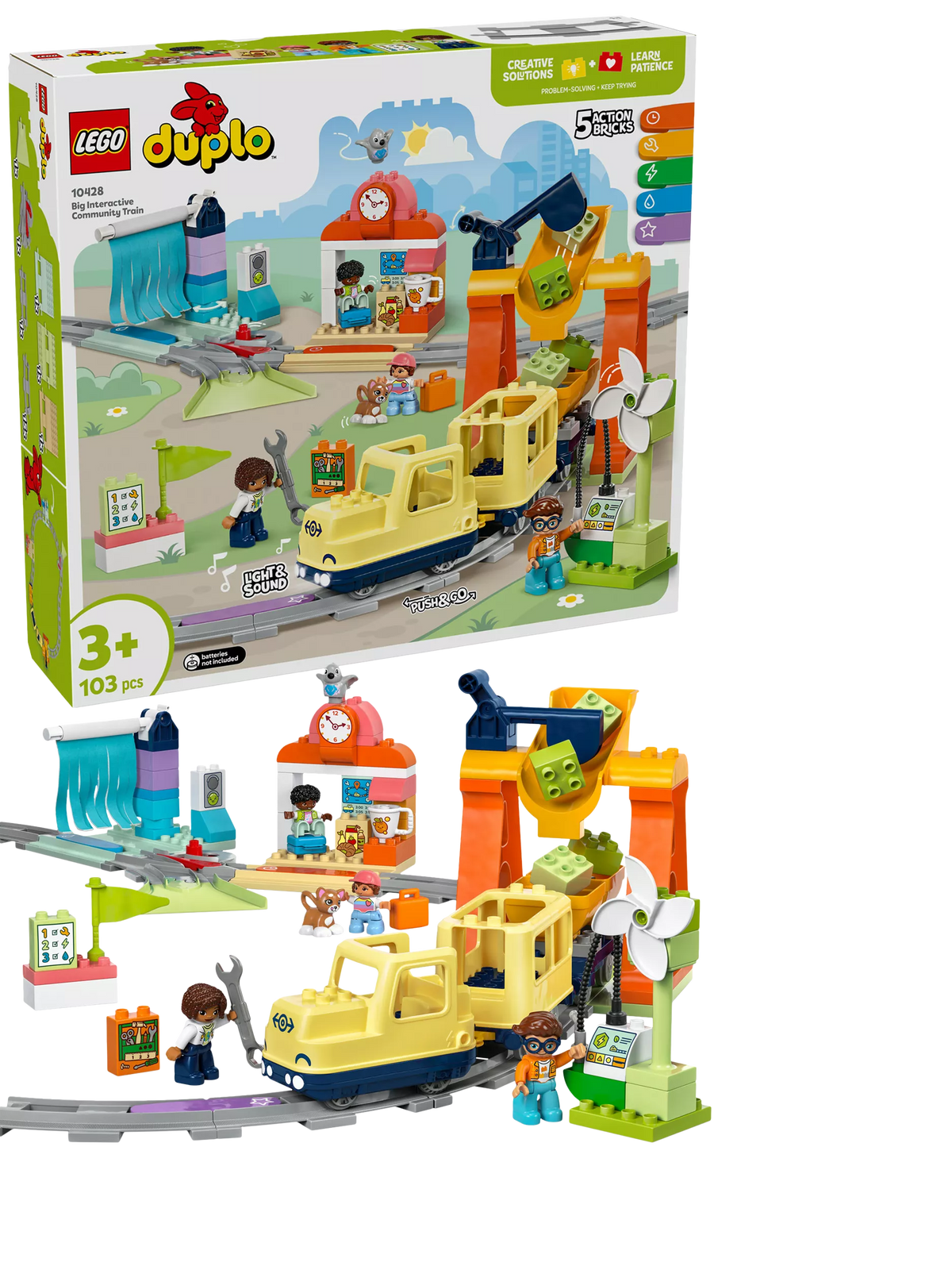 LEGO DUPLO Big Interactive Community toy train set, UK version