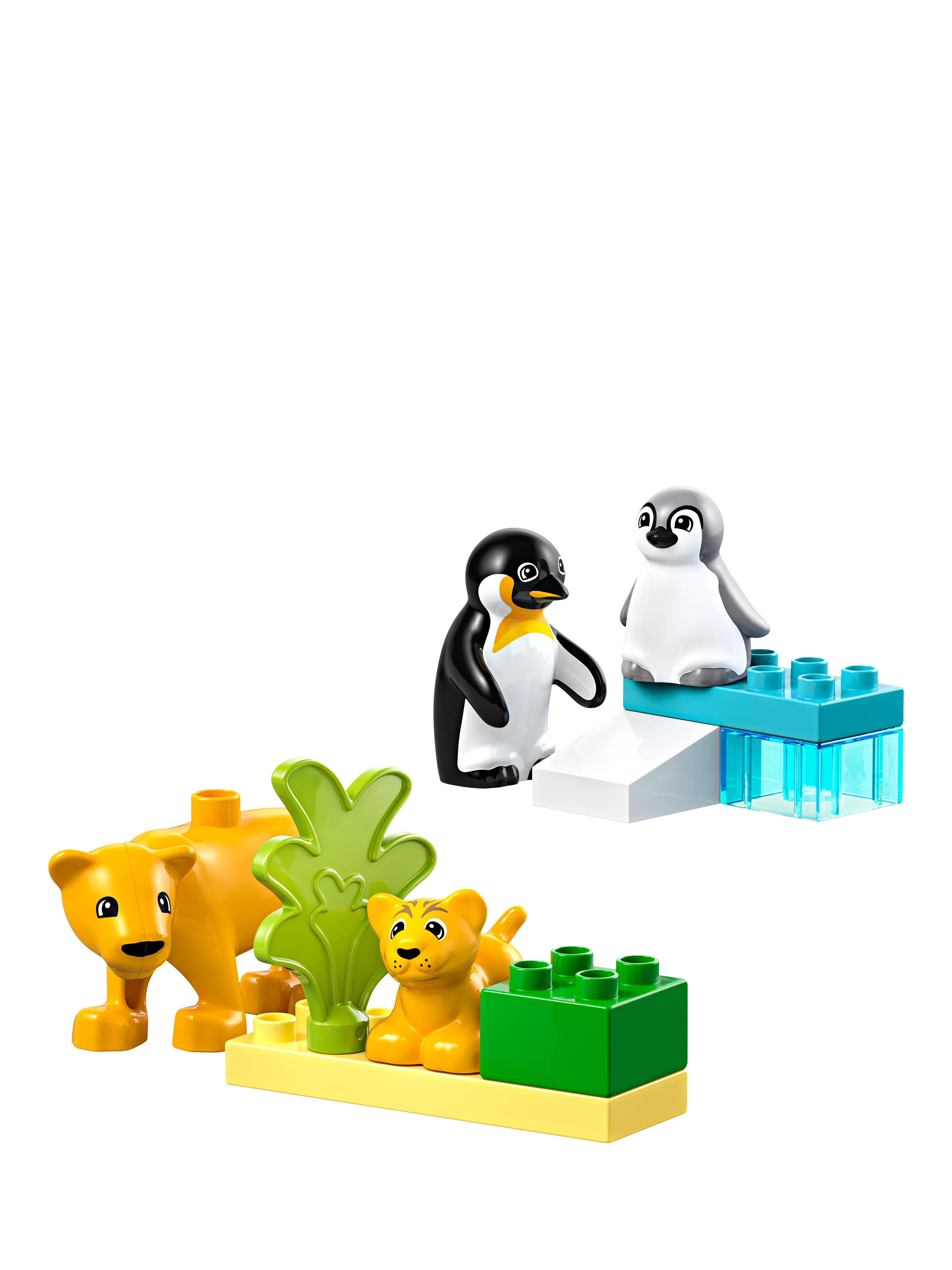 LEGO DUPLO animal set penguins lions 10-piece, imported from the UK