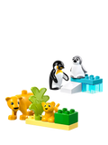 LEGO DUPLO animal set penguins lions 10-piece, imported from the UK