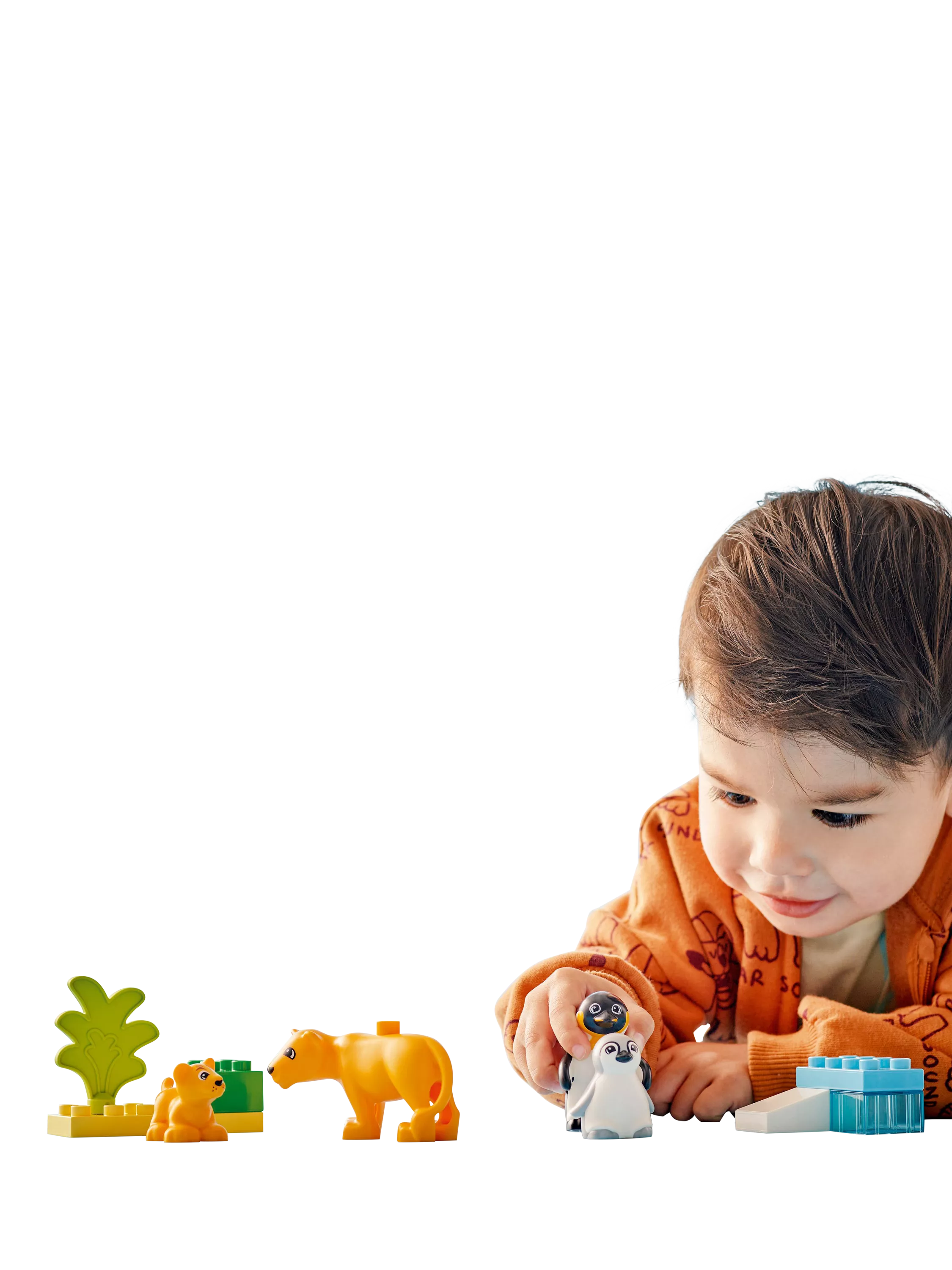LEGO DUPLO animal set penguins lions 10-piece, imported from the UK