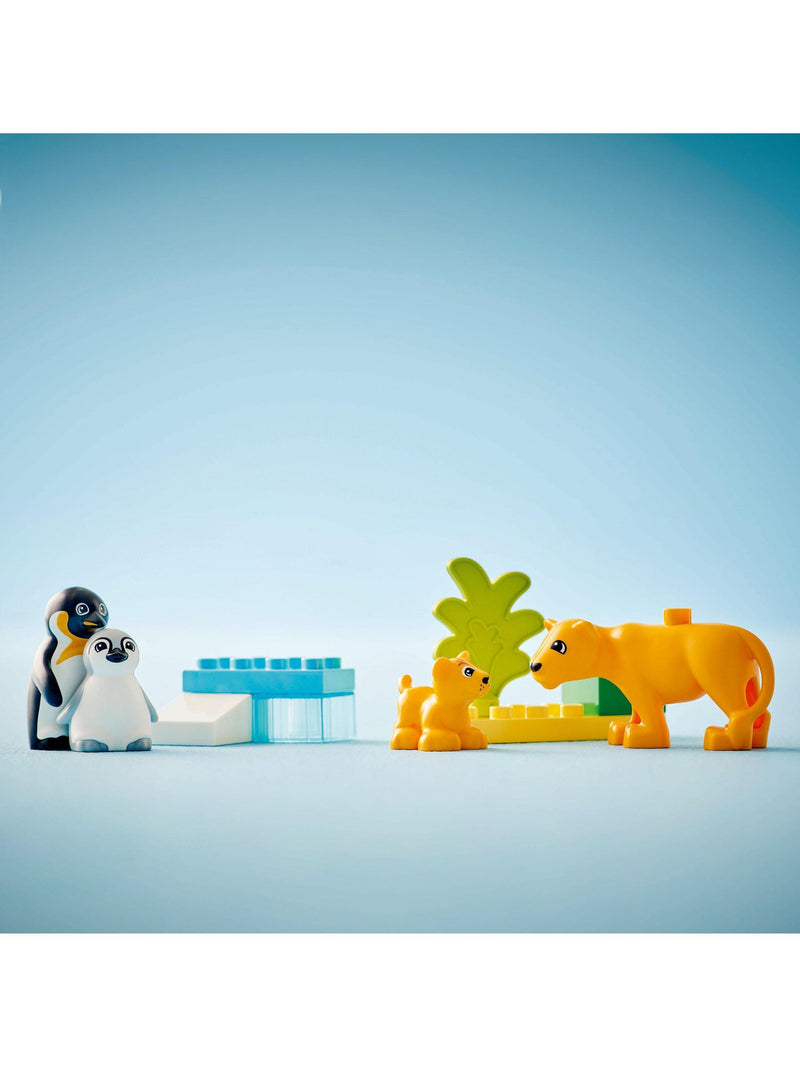 LEGO DUPLO animal set penguins lions 10-piece, imported from the UK
