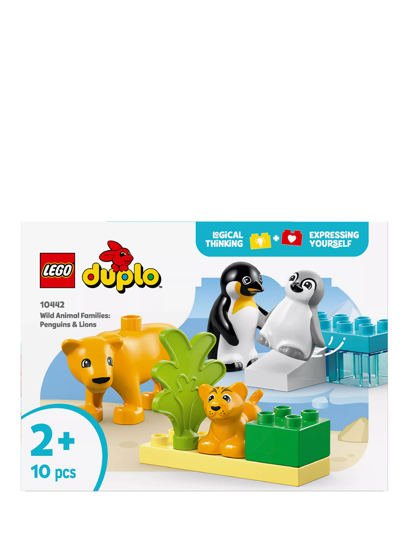 LEGO DUPLO animal set penguins lions 10-piece, imported from the UK
