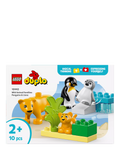 LEGO DUPLO animal set penguins lions 10-piece, imported from the UK