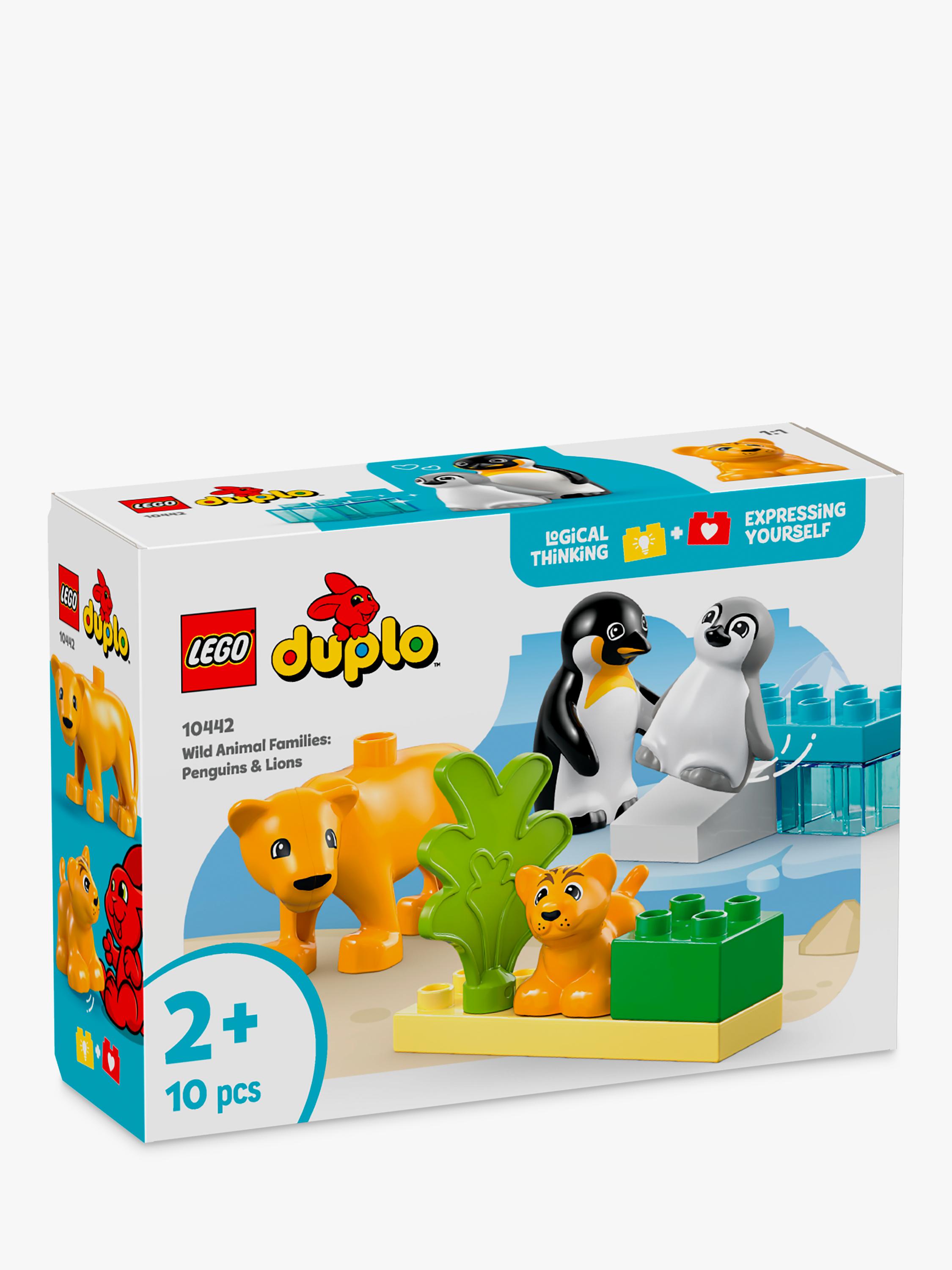 LEGO DUPLO animal set penguins lions 10-piece, imported from the UK
