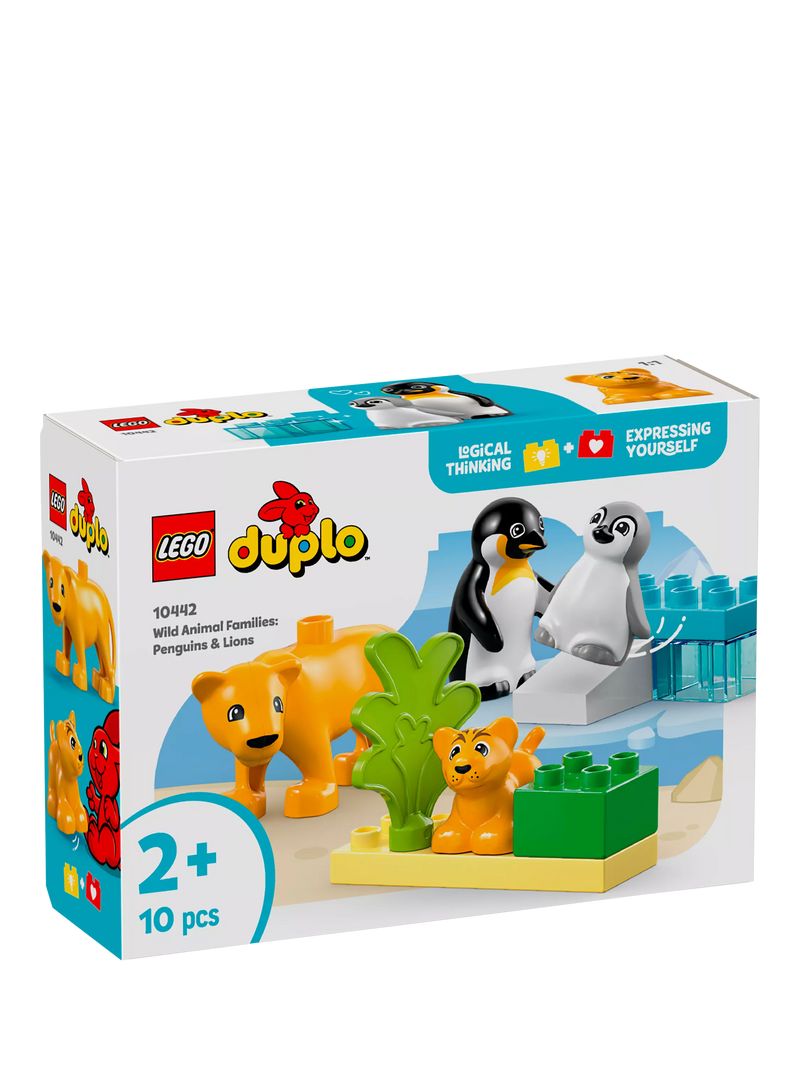 LEGO DUPLO animal set penguins lions 10-piece, imported from the UK