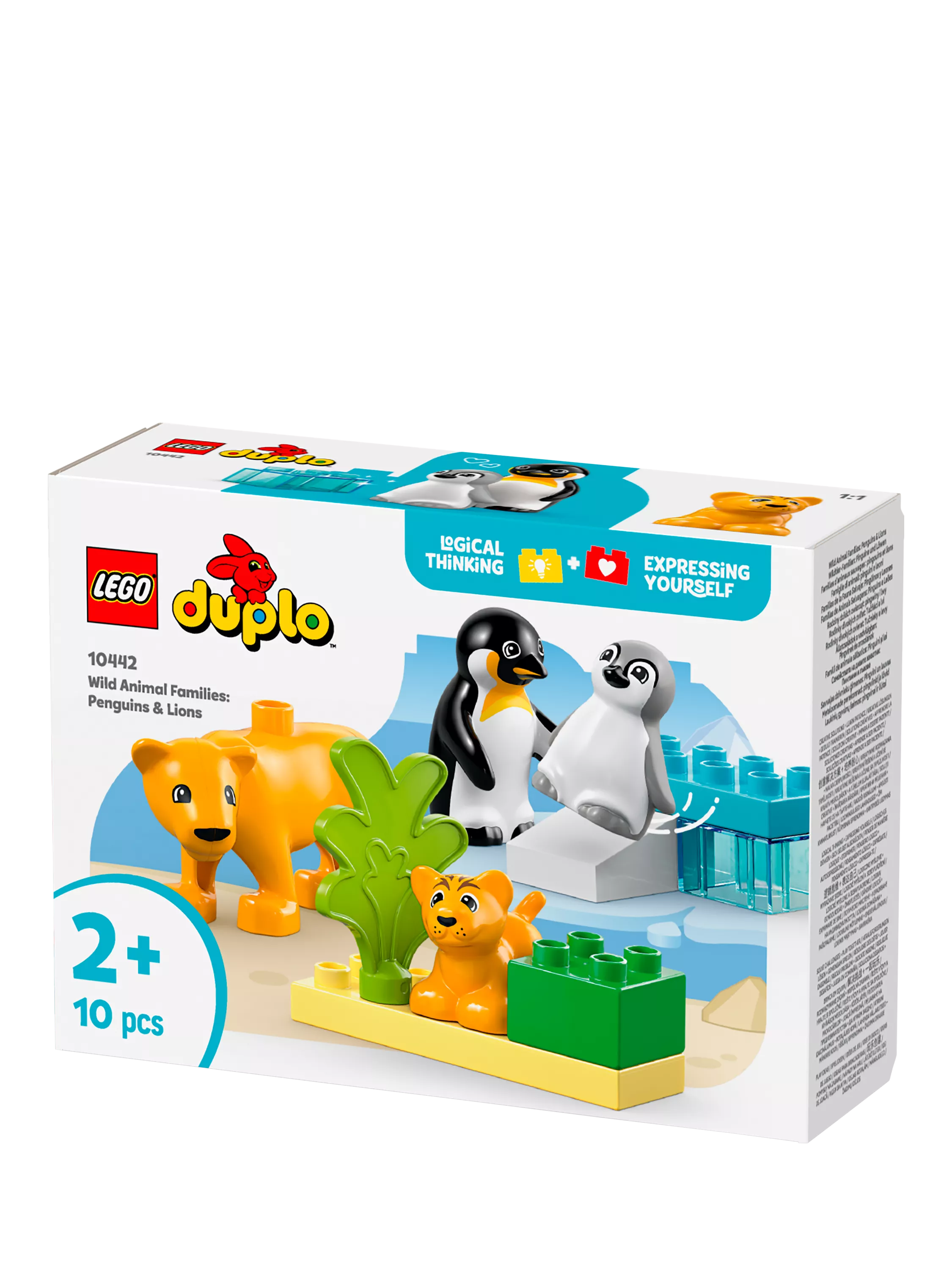 LEGO DUPLO animal set penguins lions 10-piece, imported from the UK