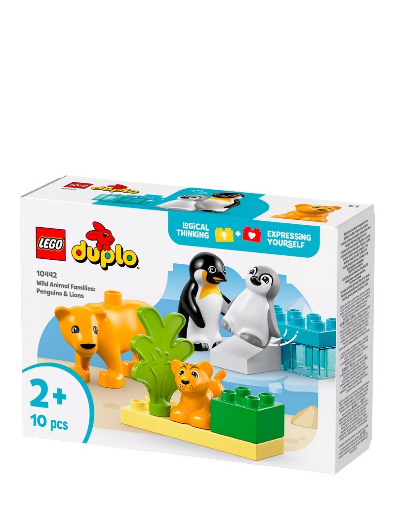 LEGO DUPLO animal set penguins lions 10-piece, imported from the UK