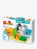 LEGO DUPLO animal set penguins lions 10-piece, imported from the UK