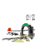 LEGO DUPLO train tunnel and tracks expansion set for toddlers, UK version