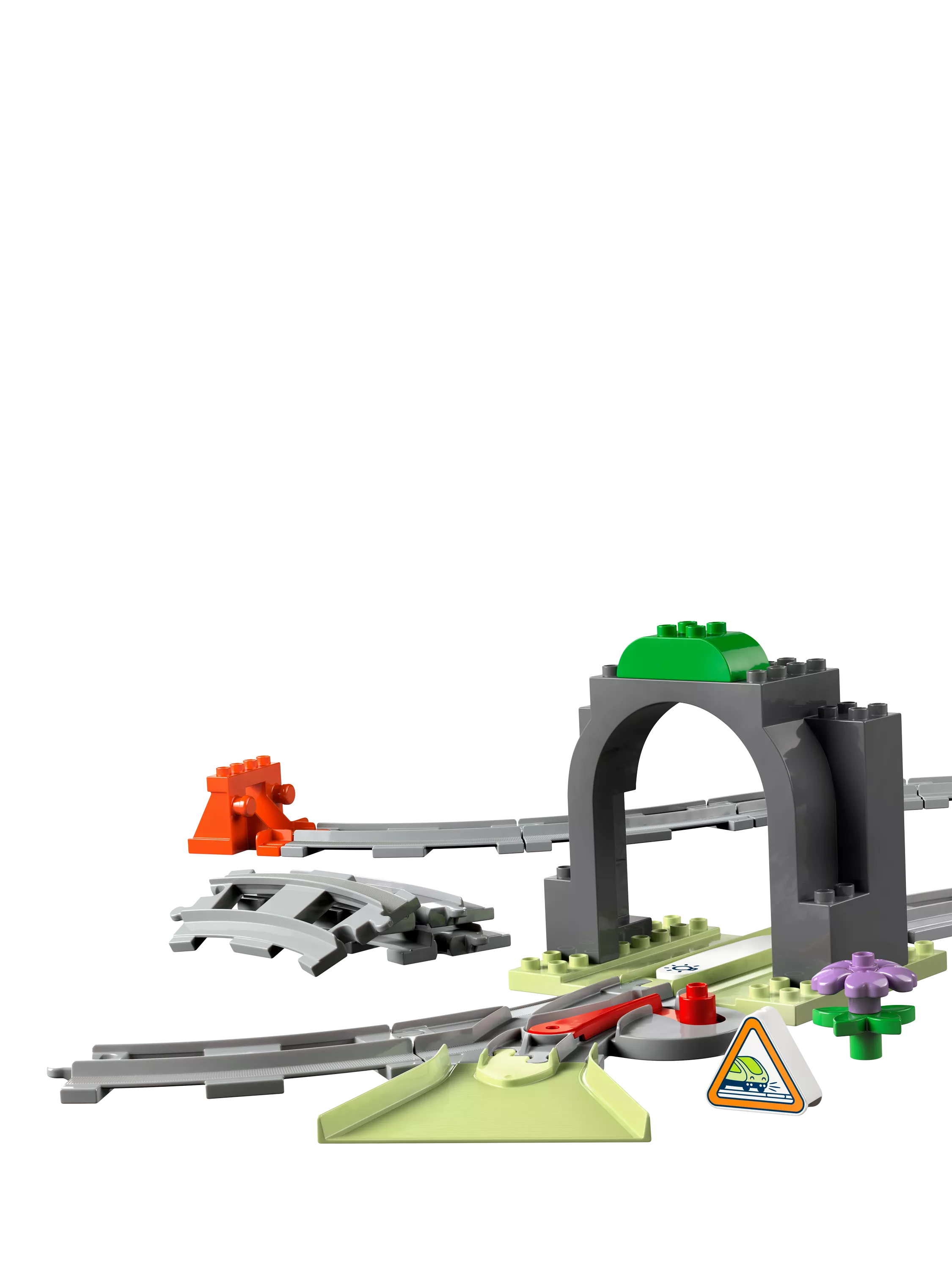 LEGO DUPLO train tunnel and tracks expansion set for toddlers, UK version