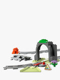 LEGO DUPLO train tunnel and tracks expansion set for toddlers, UK version