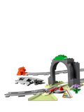 LEGO DUPLO train tunnel and tracks expansion set for toddlers, UK version