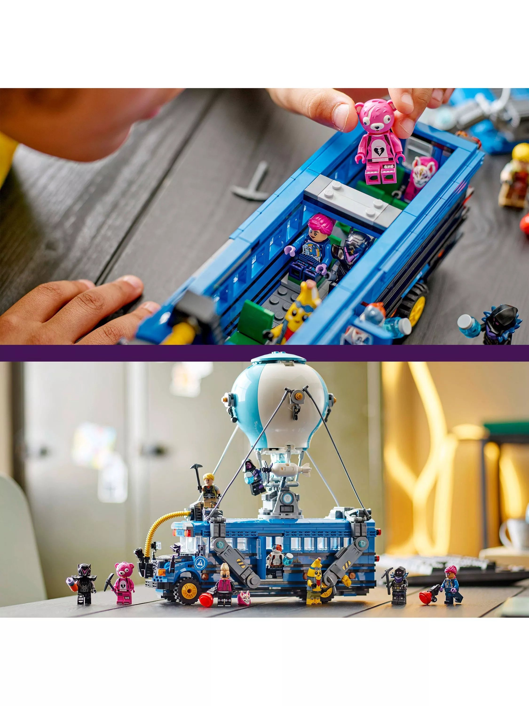 LEGO Fortnite Battle Bus building set, UK version