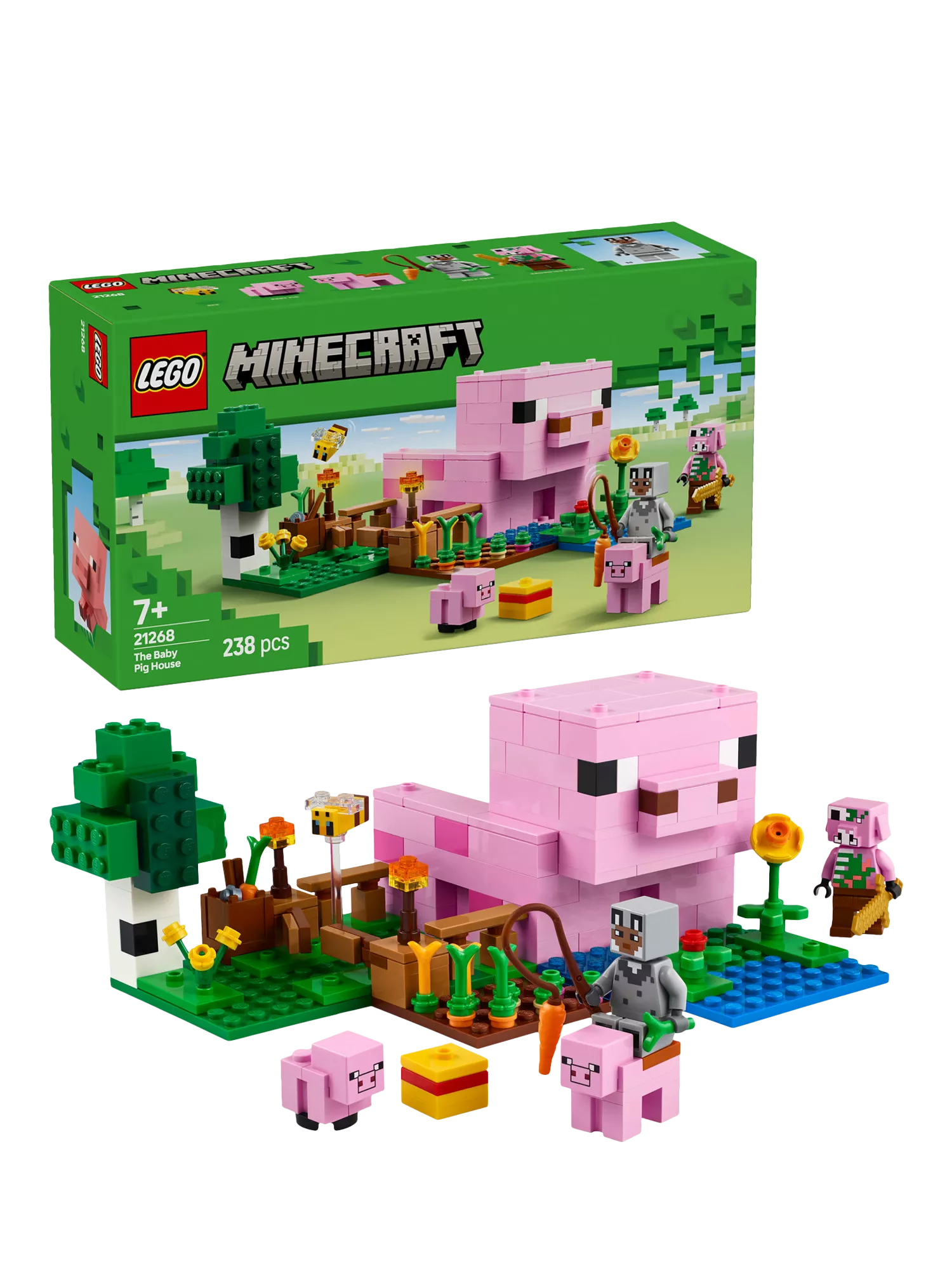 LEGO Minecraft The Baby Pig House toy set, UK version
