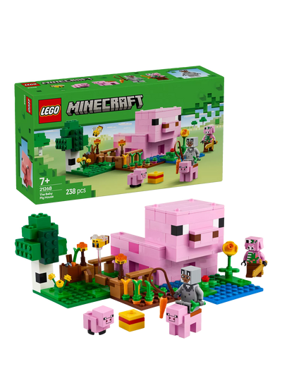 LEGO Minecraft The Baby Pig House with Animal Toys 21268 Building Set
