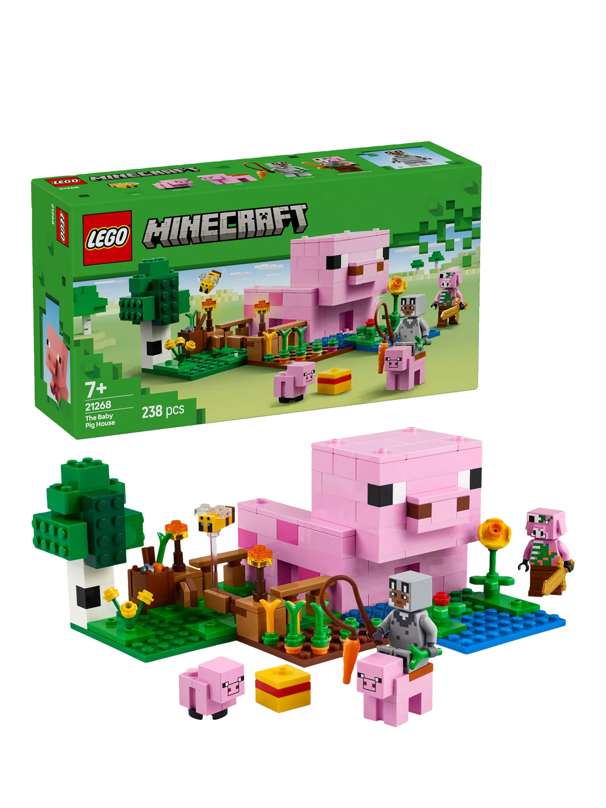 LEGO Minecraft The Baby Pig House toy set, UK version