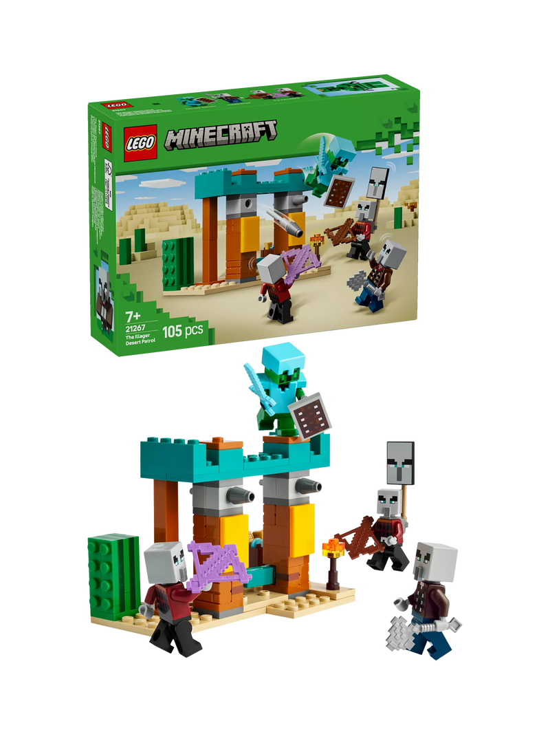 LEGO Minecraft The Illager Desert Patrol building toy set, UK version