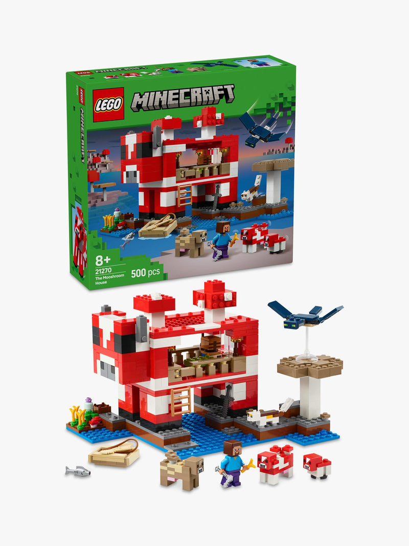 Lego Minecraft Mooshroom House building toy set, UK version