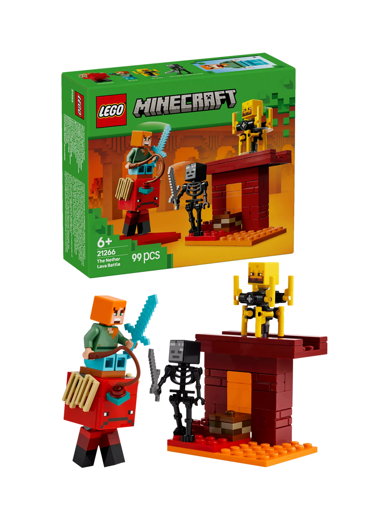 LEGO Minecraft The Nether Lava Battle building set, UK version