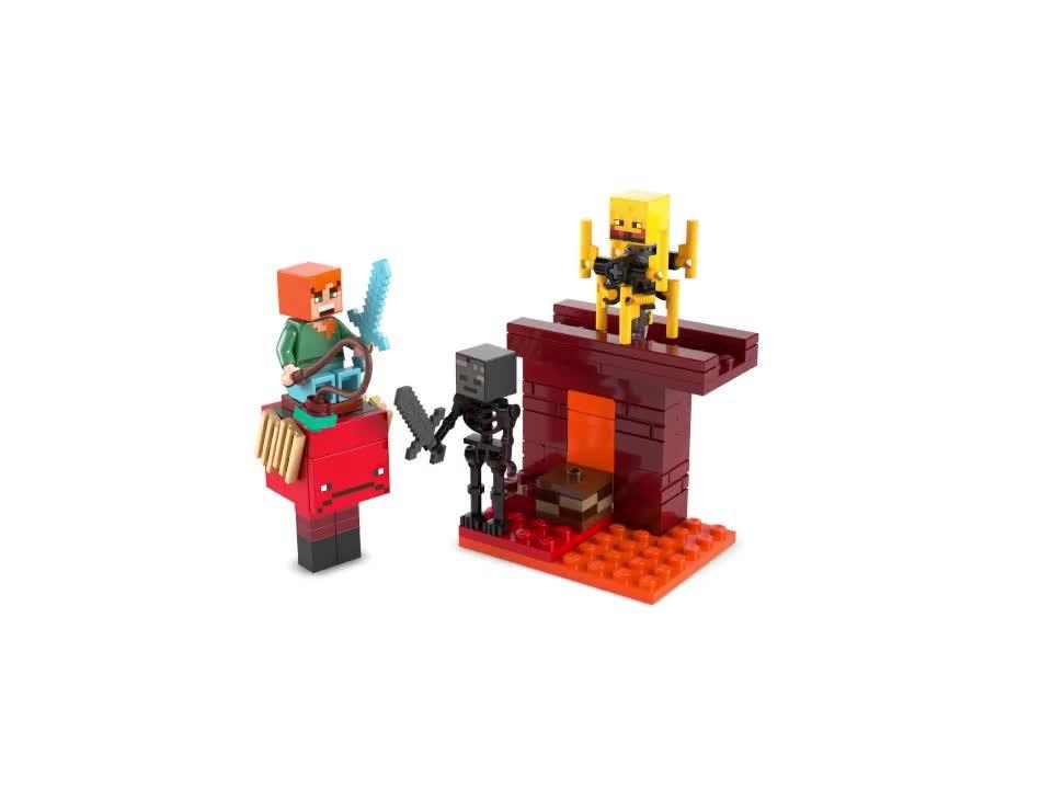LEGO Minecraft The Nether Lava Battle building set, UK version