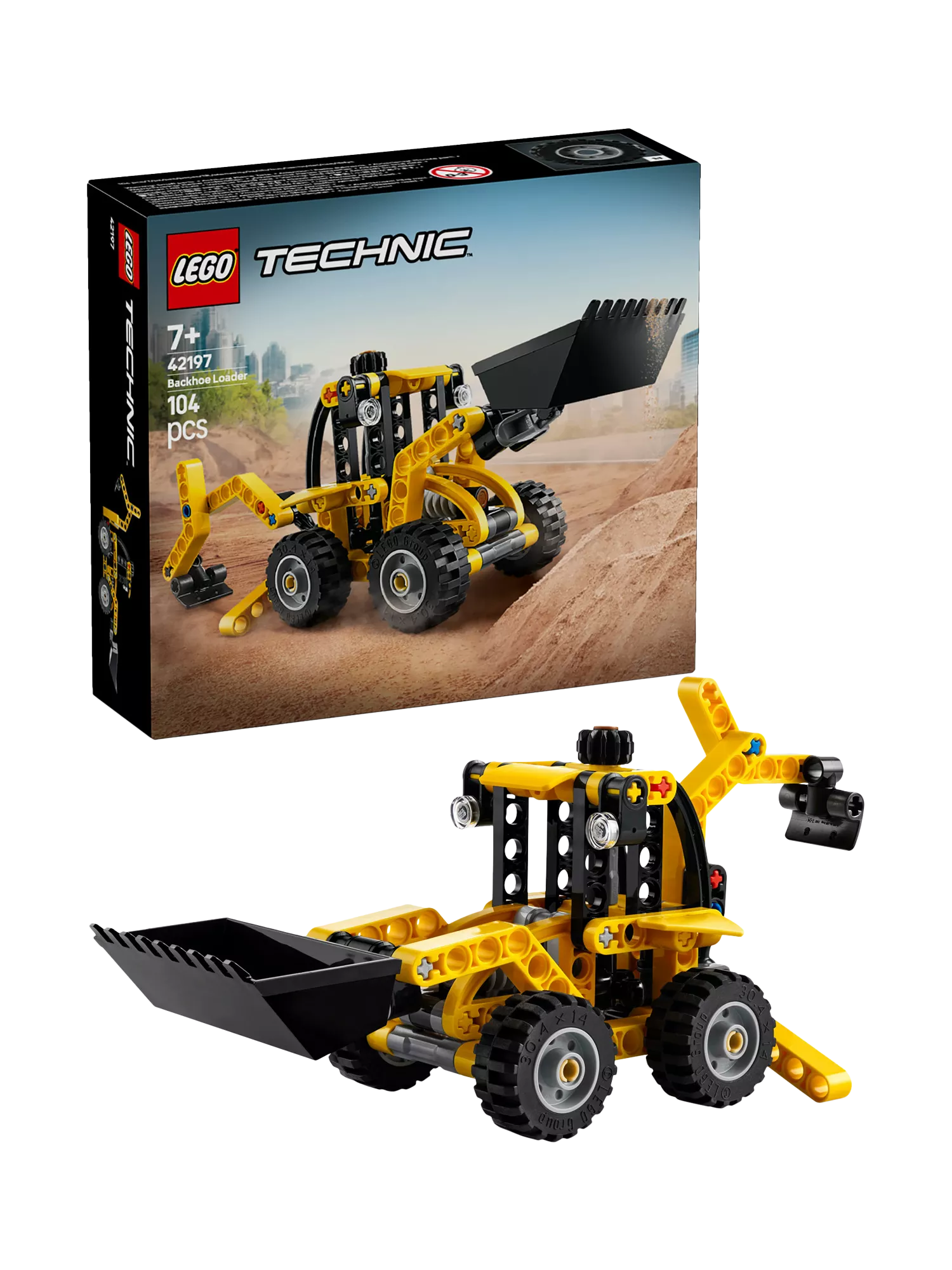 LEGO Technic Backhoe Loader 42197 construction toy, UK version