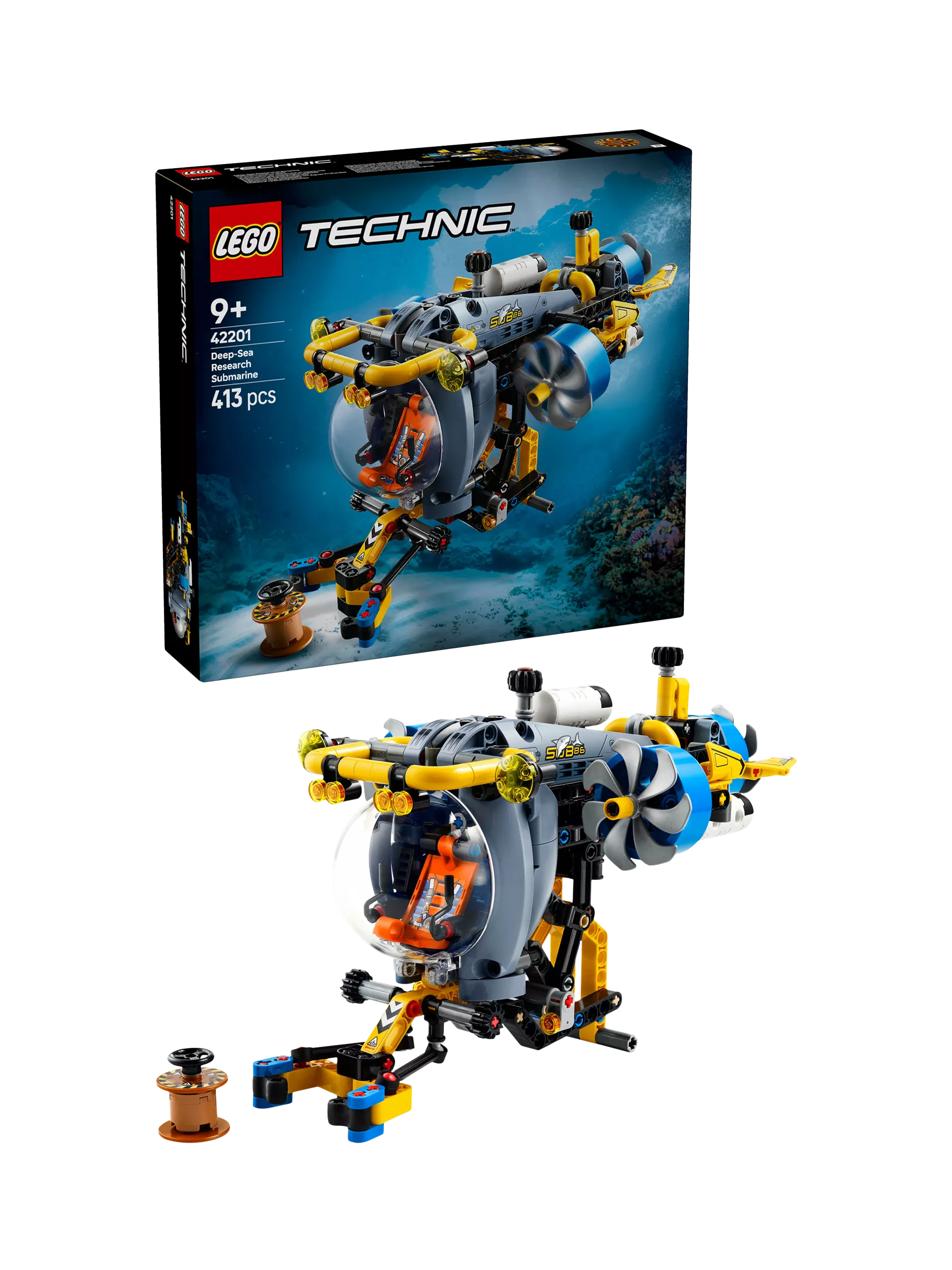 LEGO Technic Deep-Sea Research Submarine building toy set 42201, UK version