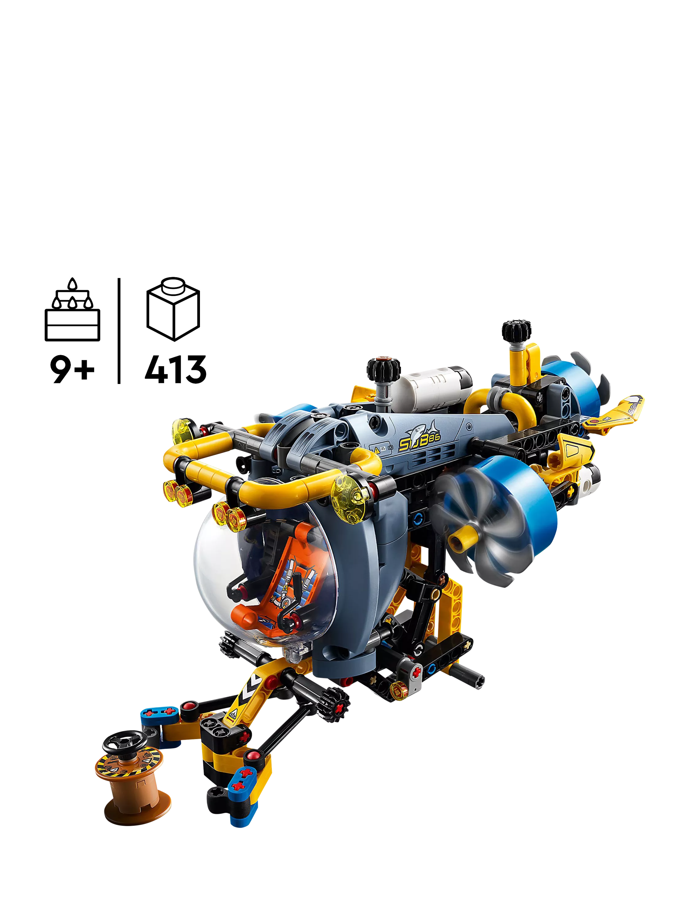 LEGO Technic Deep-Sea Research Submarine building toy set 42201, UK version