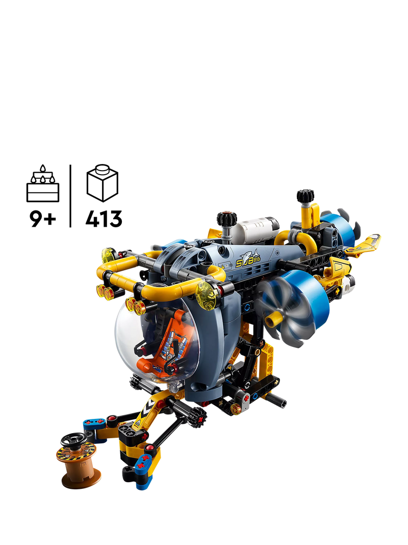 LEGO Technic Deep-Sea Research Submarine building toy set 42201, UK version