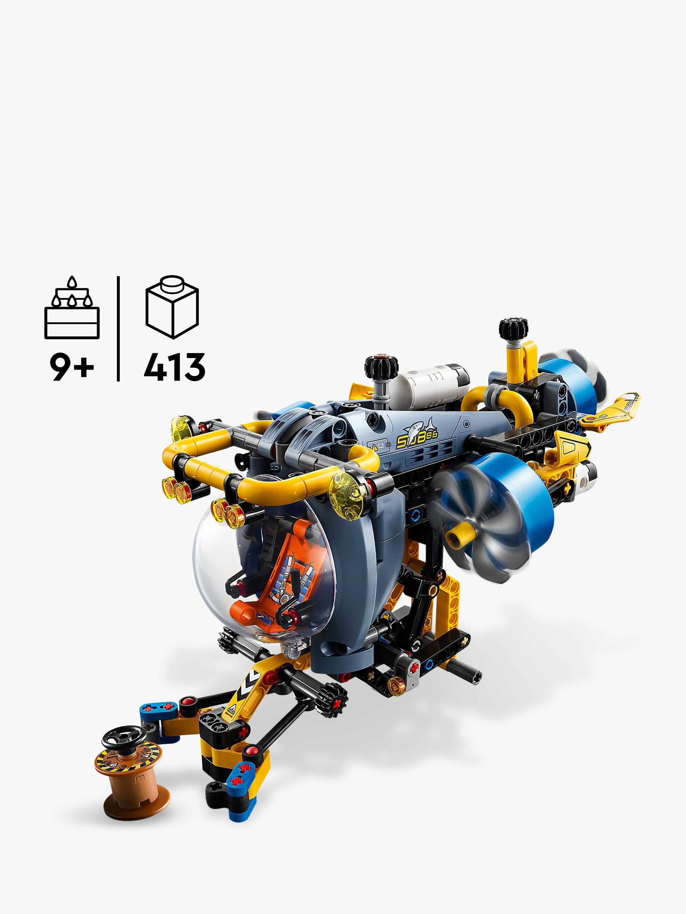 LEGO Technic Deep-Sea Research Submarine building toy set 42201, UK version