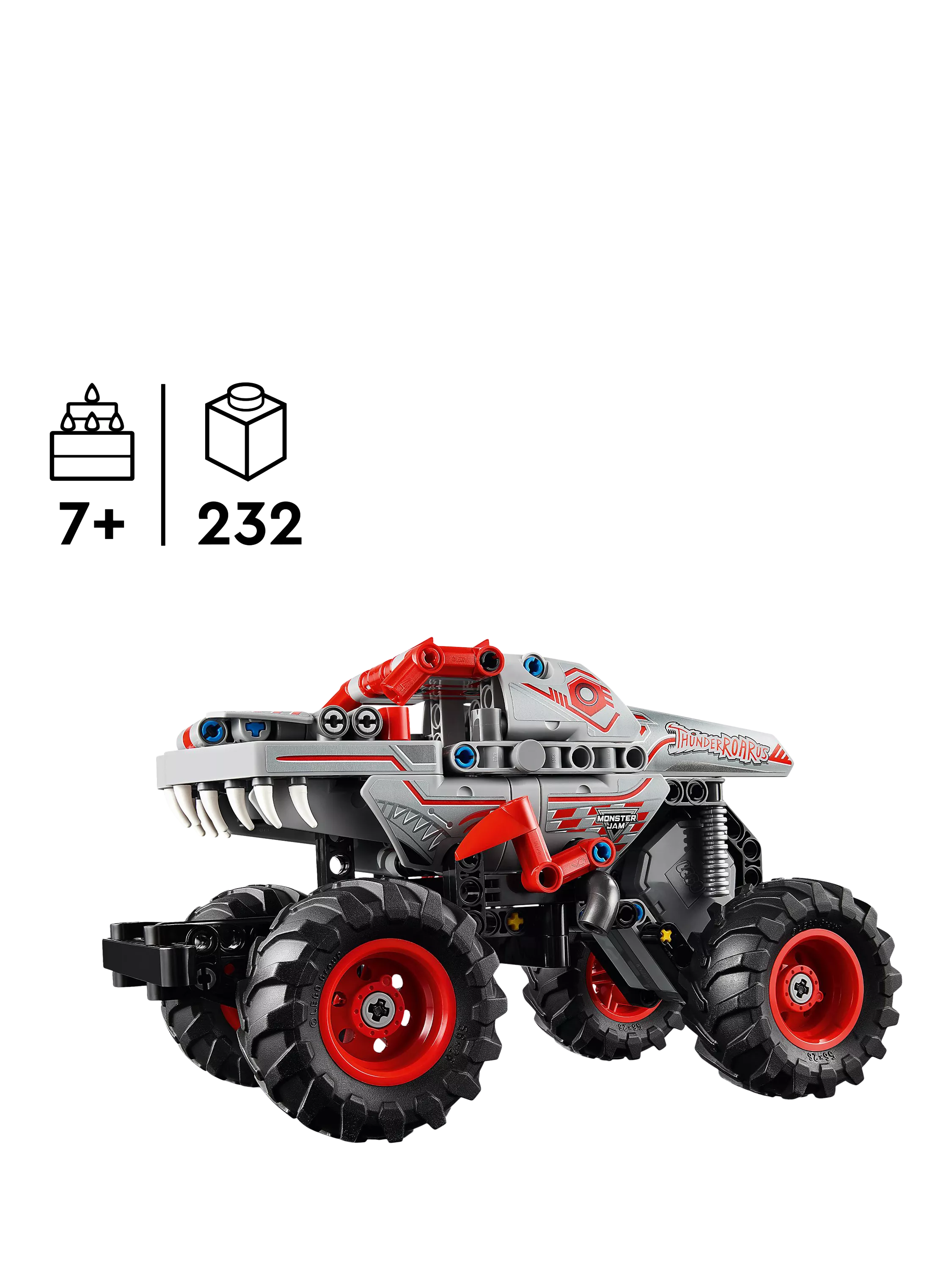 Lego Technic Monster Jam ThunderROARus pull-back truck toy, UK version