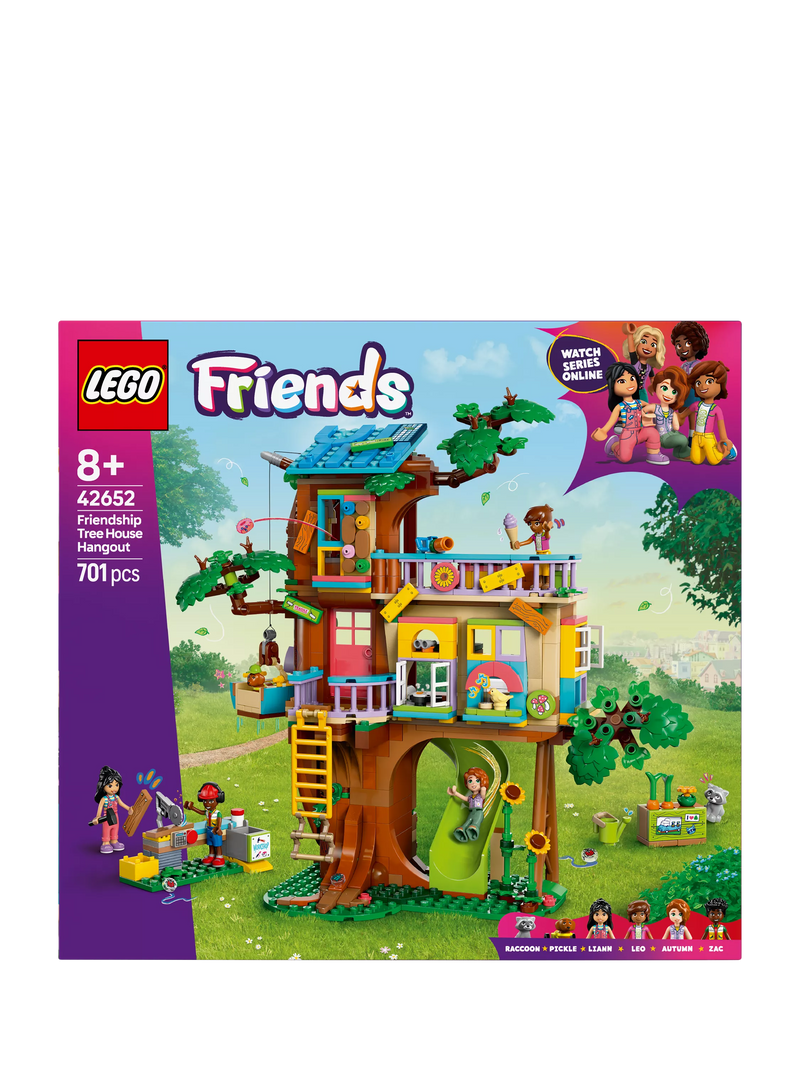 LEGO Friends Friendship Tree House Hangout 701-piece construction set for age 8+, imported from the UK