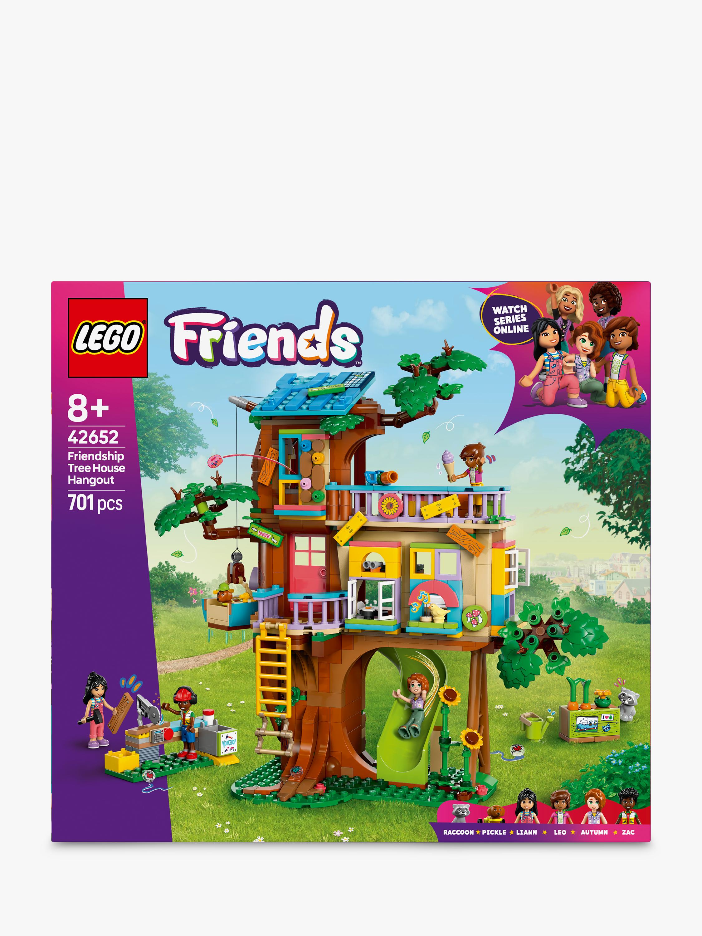 LEGO Friends Friendship Tree House Hangout 701-piece construction set for age 8+, imported from the UK
