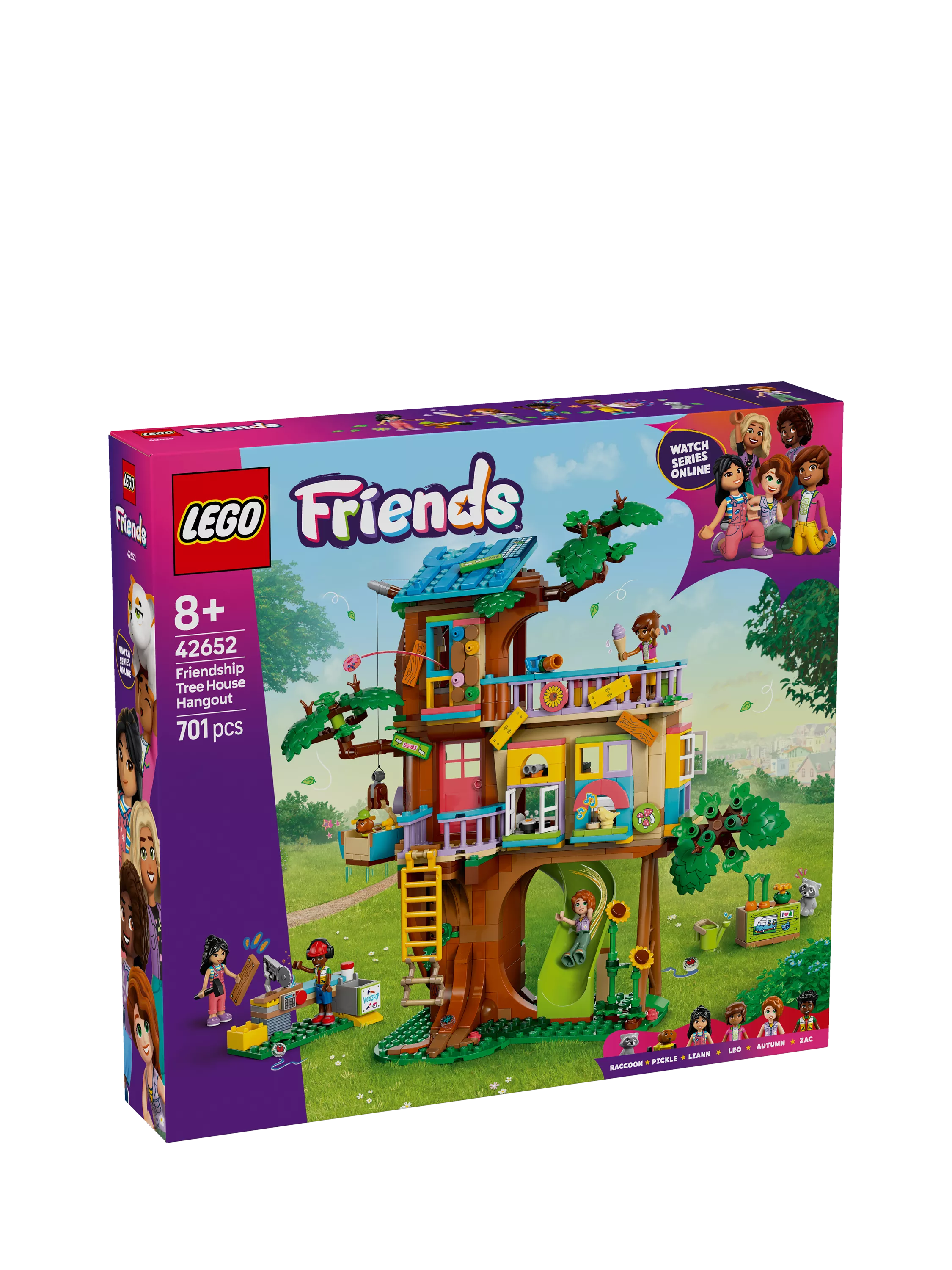 LEGO Friends Friendship Tree House Hangout 701-piece construction set for age 8+, imported from the UK