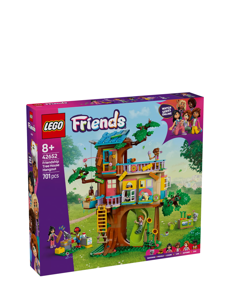 LEGO Friends Friendship Tree House Hangout 701-piece construction set for age 8+, imported from the UK