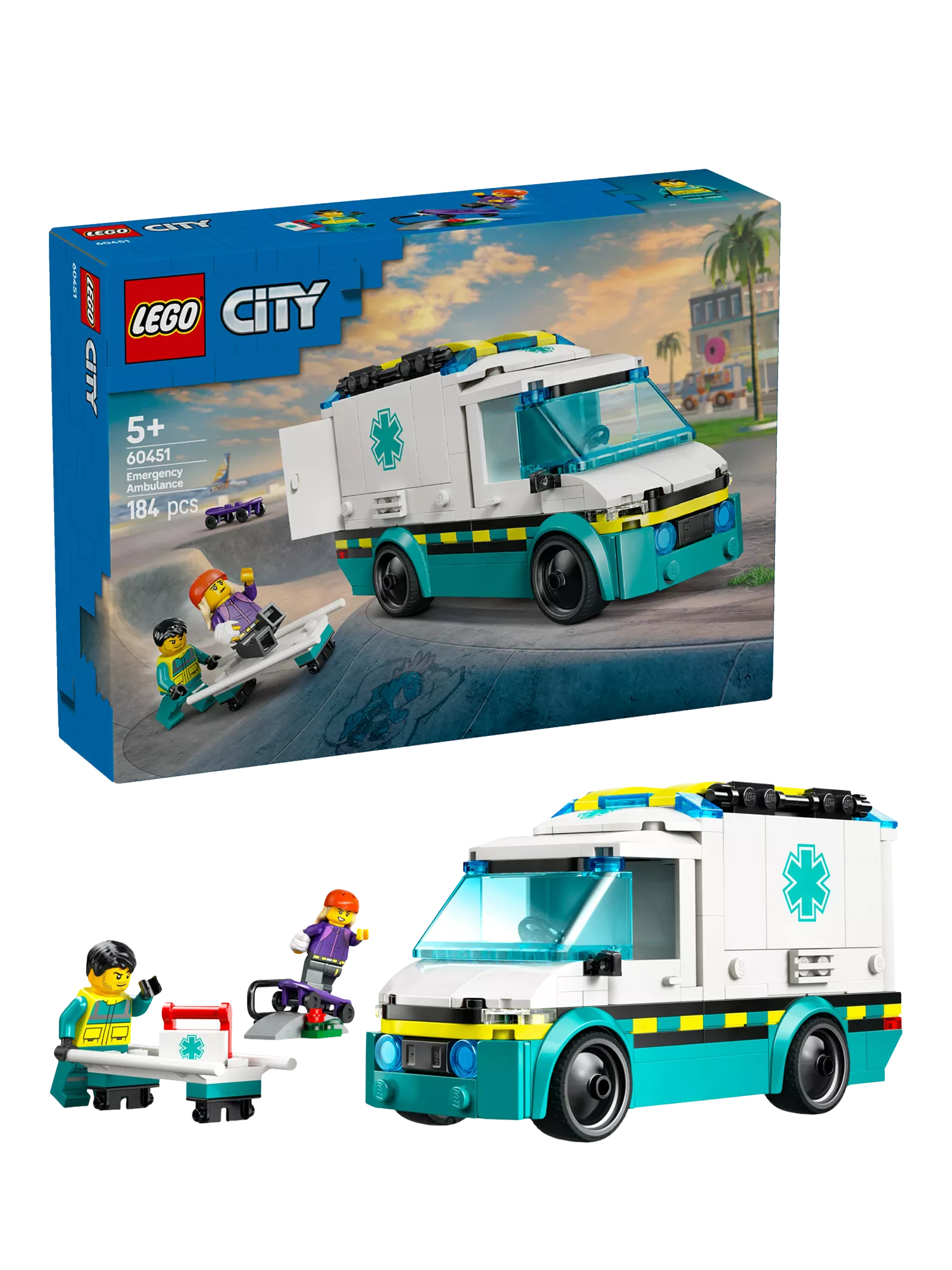 LEGO City emergency ambulance building set 184 pieces (British brand)