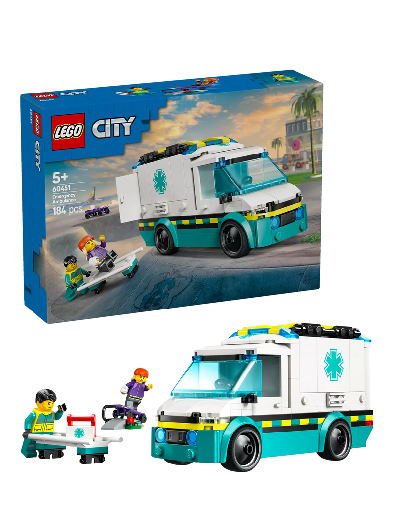 LEGO City emergency ambulance building set 184 pieces (British brand)